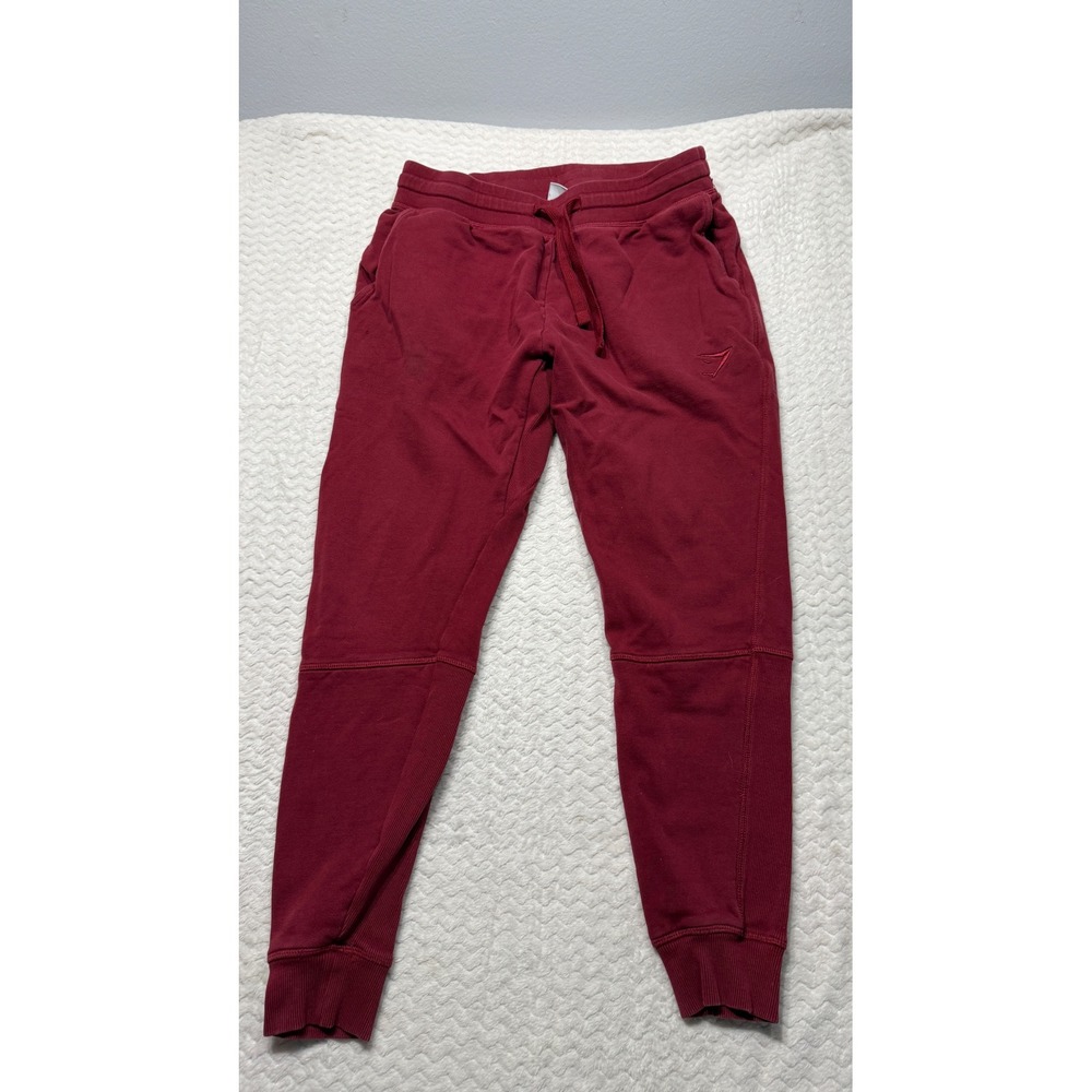 Gymshark Womens Tapered Joggers Burgundy Red Size M Activewear Sweatpants